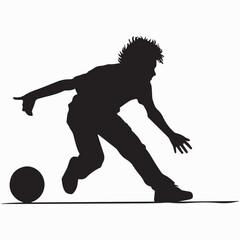 A football player silhouette vector illustration