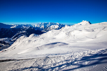Verbier ski resort (4 Vallees), Switzerland, Europe.