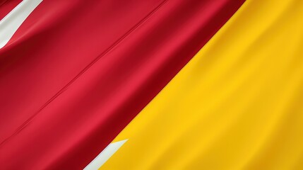 Fototapeta premium Background in red, yellow and white with a fluttering flag pattern. Modern hipster design vector template for use wallpaper, element banner, poster, cover, card, web
