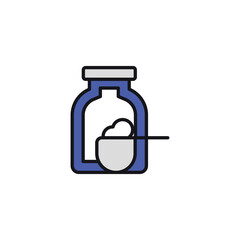 Supplements icon design with white background stock illustration