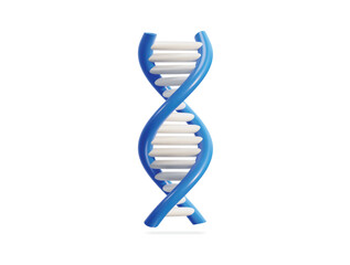 dna 3d illustration icon on isolated background