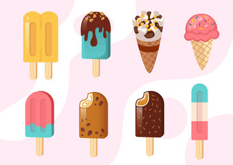 Ice cream vector collection