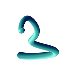 Fototapeta premium 3D Blue Wave Line