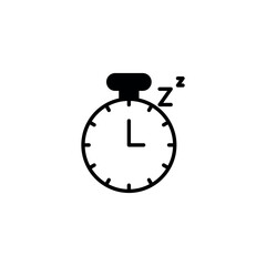 Sleep Time icon design with white background stock illustration
