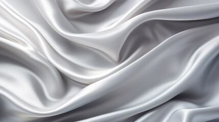 Abstract silver background luxury cloth or liquid wave or wavy folds of grunge silk texture satin velvet material copy space 
