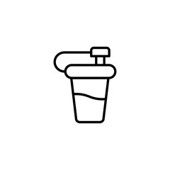 Protein Drink icon design with white background stock illustration