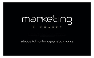 Abstract minimal modern alphabet fonts. Typography technology vector illustration
