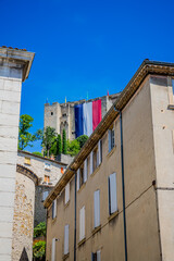 La Tour de Crest habillée pour le 14 juillet