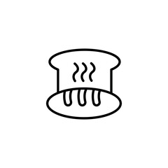 Bread icon design with white background stock illustration