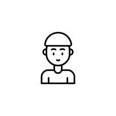 Delivery Man icon design with white background stock illustration