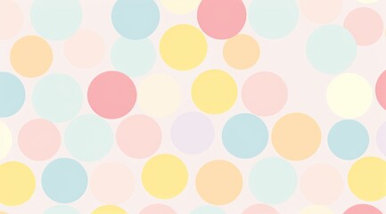 A classic kawaii pattern, pastel polka dots
