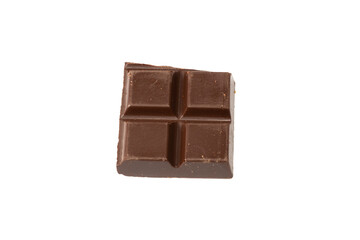 A chocolate bar isolated on white background.