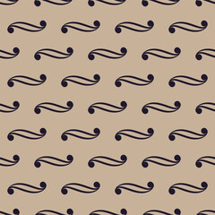 Obraz premium Abstract brown wavy line seamless pattern