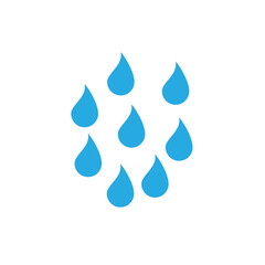 Cartoon tears, nature splash elements. Isolated raindrop or sweat, wet droplets of dew shapes.