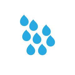 Cartoon tears, nature splash elements. Isolated raindrop or sweat, wet droplets of dew shapes.