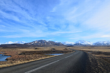Isolated Road Way on Stunning Snaefellsnes Peninsula