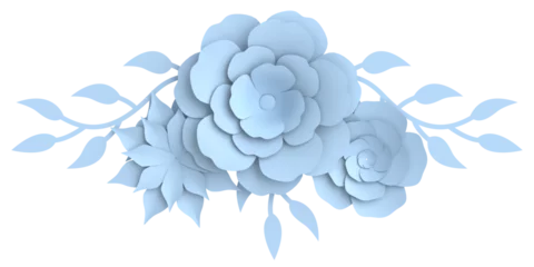 Foto op Canvas Paper flower. 3D flower. 3D illustration. © dekzer007
