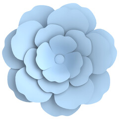 Paper flower. 3D flower. 3D illustration.