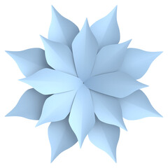 Paper flower. 3D flower. 3D illustration.