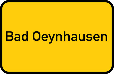 City sign of Bad Oeynhausen - Ortsschild von Bad Oeynhausen