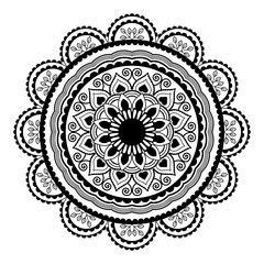 Eye catching and looks great mandala design in black and white