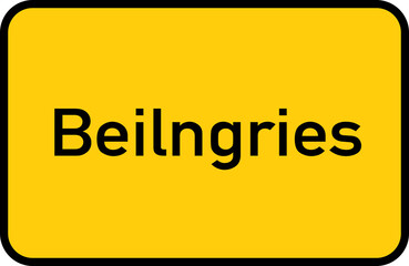 City sign of Beilngries - Ortsschild von Beilngries