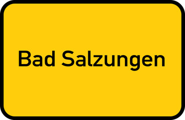 City sign of Bad Salzungen - Ortsschild von Bad Salzungen