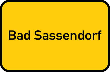 City sign of Bad Sassendorf - Ortsschild von Bad Sassendorf