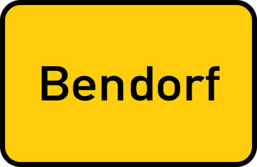 City sign of Bendorf - Ortsschild von Bendorf