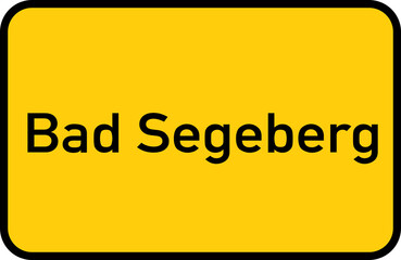 City sign of Bad Segeberg - Ortsschild von Bad Segeberg