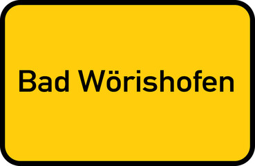 City sign of Bad Wörishofen - Ortsschild von Bad Wörishofen