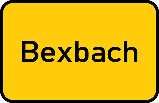 City sign of Bexbach - Ortsschild von Bexbach