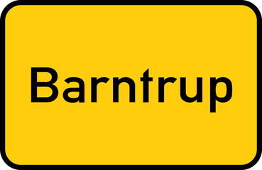 City sign of Barntrup - Ortsschild von Barntrup
