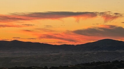 Obraz premium sunset in the mountains