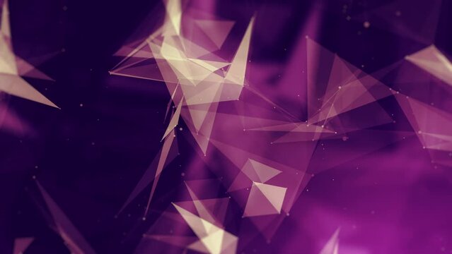 Abstract digital connection moving dots and lines. 4K Digital Connection Technology background. Network connection structure. Plexus effect. 3d Seamless loop. 