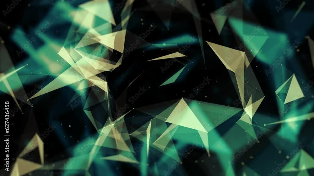 Poster abstract digital connection moving dots and lines. 4k digital connection technology background. netw