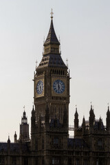 Fototapeta na wymiar Close Up View of Big Ben London England on a Sunny Day