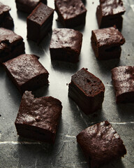 Espresso Brownies pie. Brownies made with coffee. They have a deeper aroma, slightly tart flavor and darker color,. Moist inside