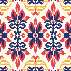 Traditional Thai Kanok fabric pattern. Luxury ornate elegant Thai style. Print design for fabric texture textile wallpaper background backdrop.
