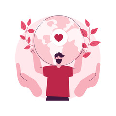 Responsibility abstract concept vector illustration. Managing position, personal obligation, social respoinsibility, duty of citizen, responsible decision, financial liability abstract metaphor.