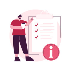 Customer service guide abstract concept vector illustration. Customer service tutorial, excellence training manual, employee tips, implementation guide, educational information abstract metaphor.