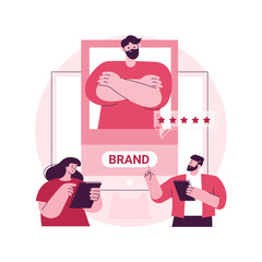 Personal branding abstract concept vector illustration. Self-positioning, individual brand strategy, build and promote your personal brand, social media profile, blog, reputation abstract metaphor.