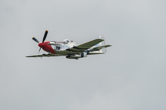 D-FPSI North American P-51 Mustang airplane in Speck-Fehraltorf in Switzerland 2.7.2023