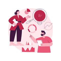 Fototapeta premium Competitive intelligence abstract concept vector illustration. Business intelligence, information analysis, market research strategy, analytics software, competitive environment abstract metaphor.