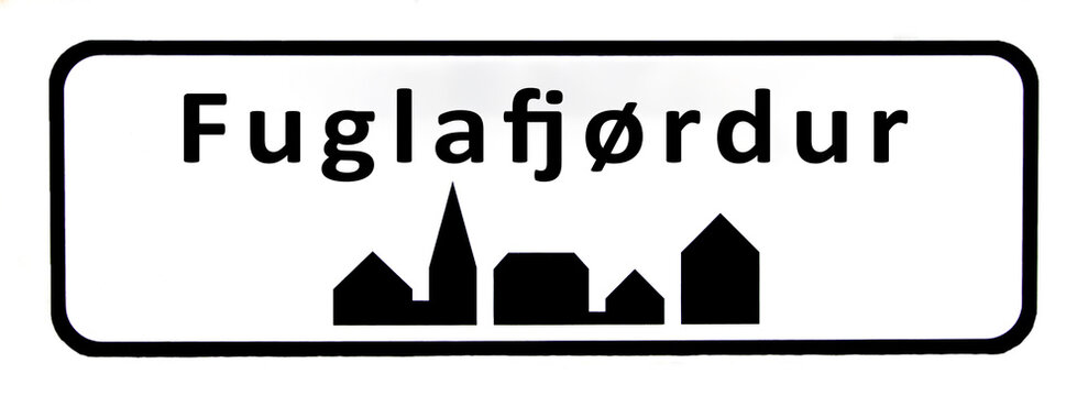 City sign of Fuglafjørdur - Fuglafjørdur Byskilt