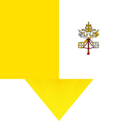 Vatican City national flag. - obrazy, fototapety, plakaty