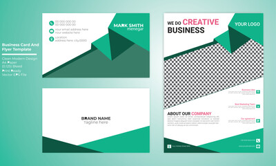 business card and flyer design template