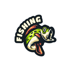 Fishing Mascot Logo Design