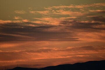 sunset in the mountains
