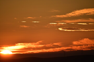 sunset in the mountains